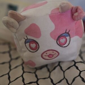 Pink and White Stuffed Animal Cube